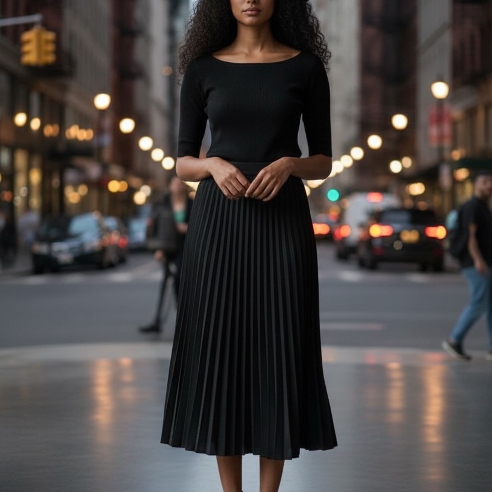 Jones New York Black Midi Skirt